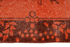 6x11 Orange and Brown Turkish Overdyed Rug