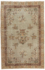 7x11 Blue and Multicolor Turkish Overdyed Rug