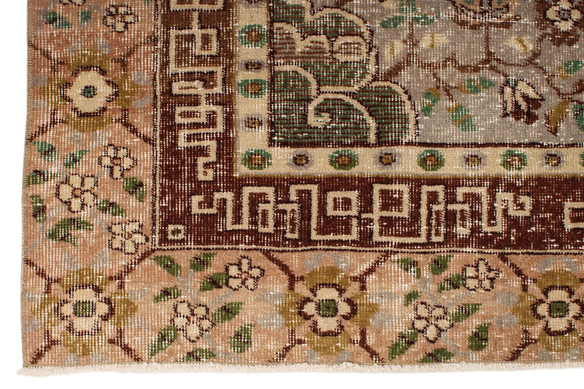 7x11 Blue and Multicolor Turkish Overdyed Rug