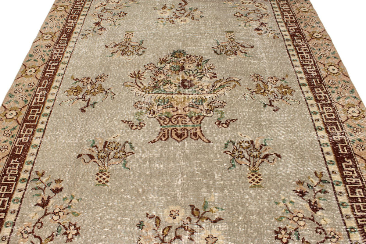 7x11 Blue and Multicolor Turkish Overdyed Rug