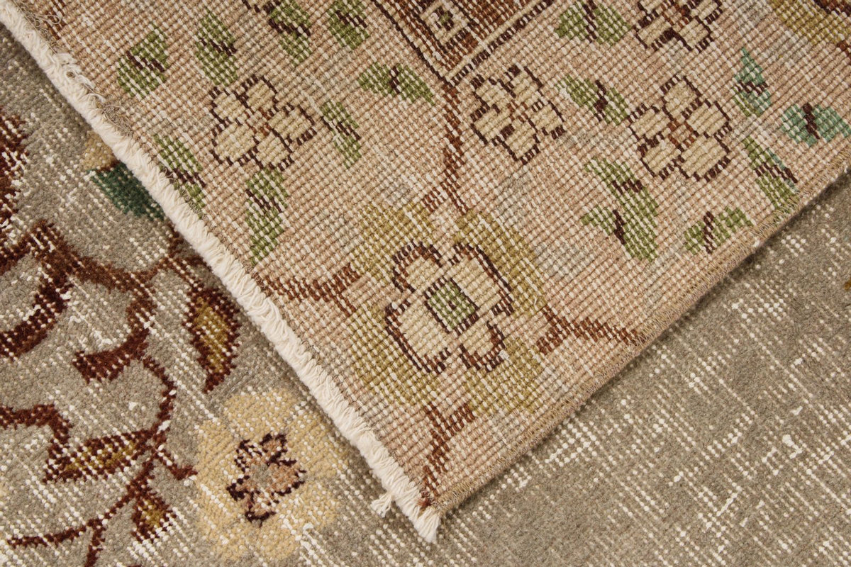 7x11 Blue and Multicolor Turkish Overdyed Rug
