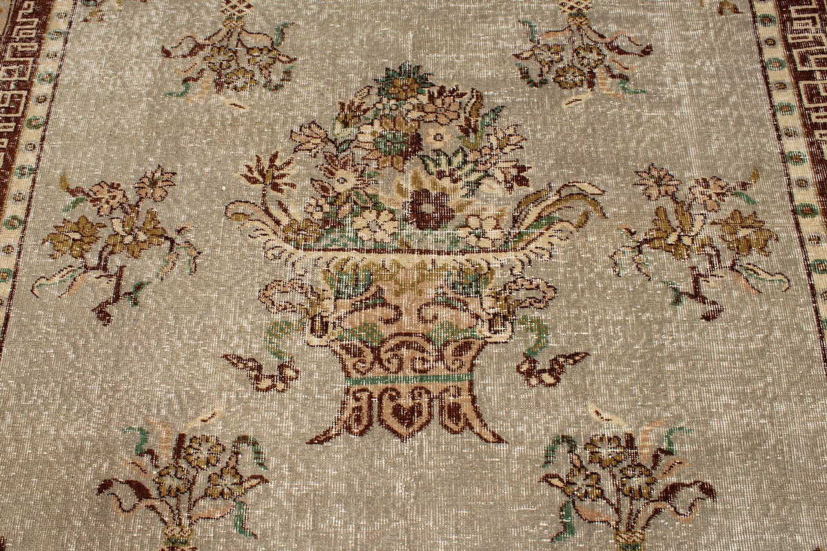 7x11 Blue and Multicolor Turkish Overdyed Rug