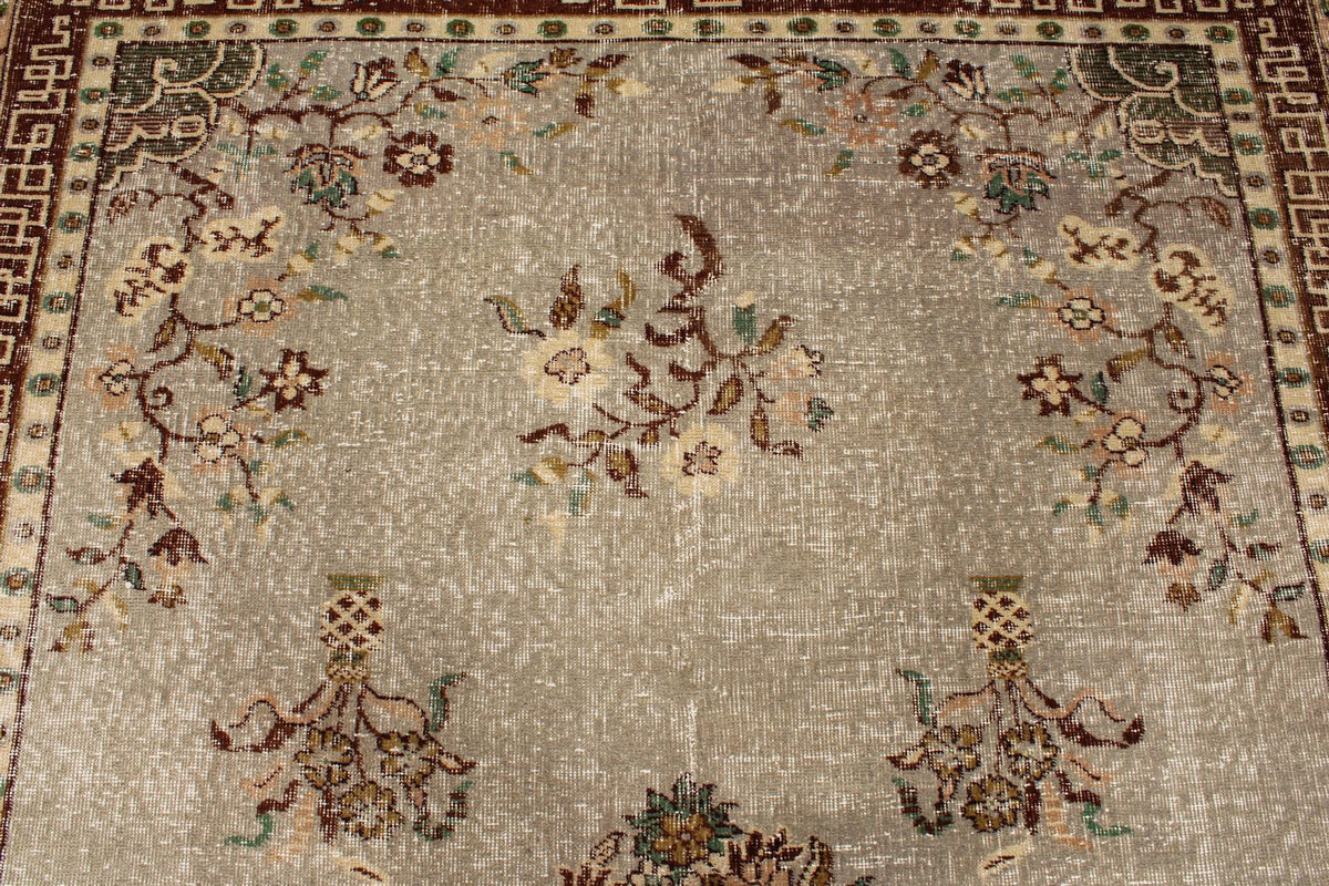 7x11 Blue and Multicolor Turkish Overdyed Rug
