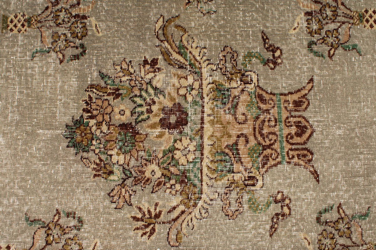 7x11 Blue and Multicolor Turkish Overdyed Rug