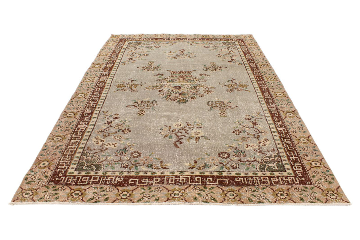 7x11 Blue and Multicolor Turkish Overdyed Rug