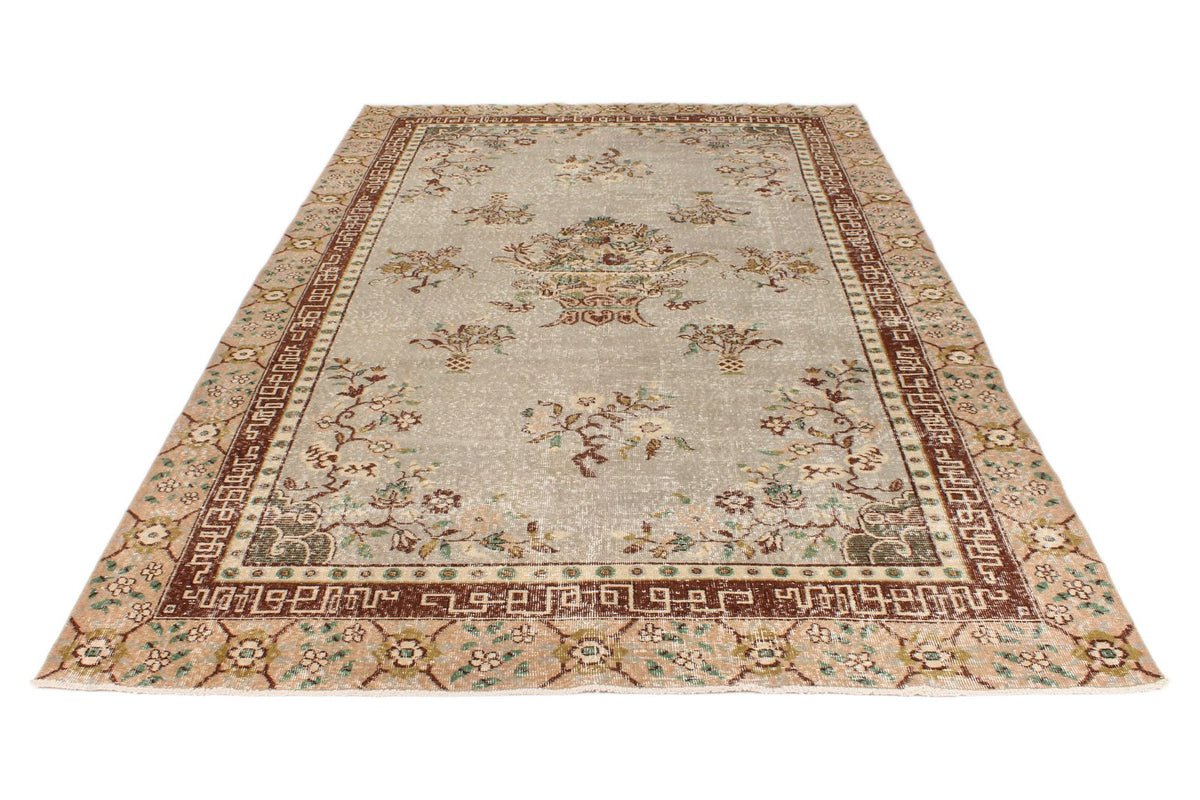 7x11 Blue and Multicolor Turkish Overdyed Rug