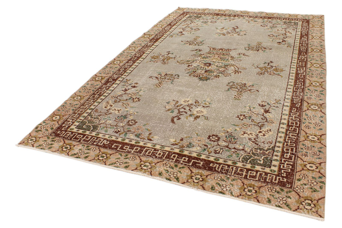 7x11 Blue and Multicolor Turkish Overdyed Rug