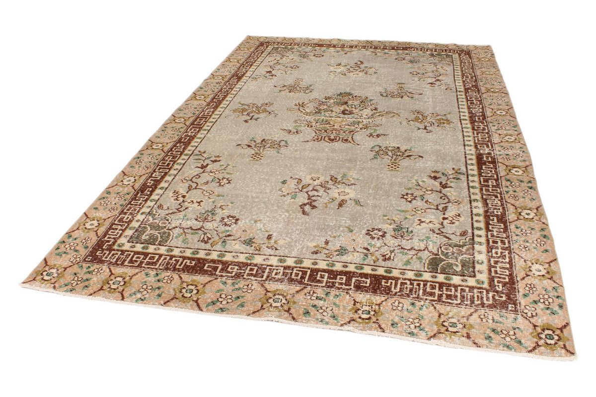 7x11 Blue and Multicolor Turkish Overdyed Rug
