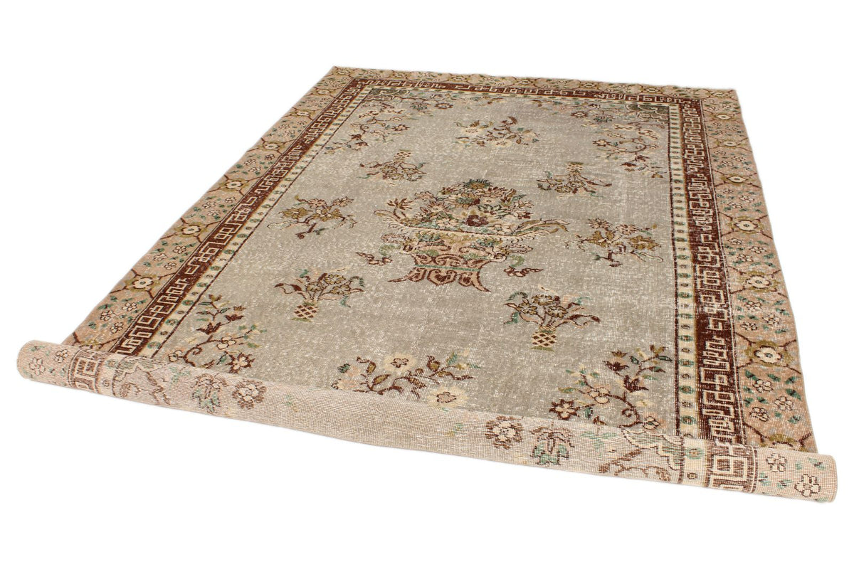 7x11 Blue and Multicolor Turkish Overdyed Rug