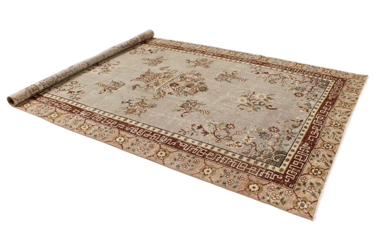 7x11 Blue and Multicolor Turkish Overdyed Rug