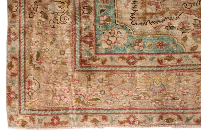 7x9 Pink and Multicolor Turkish Overdyed Rug