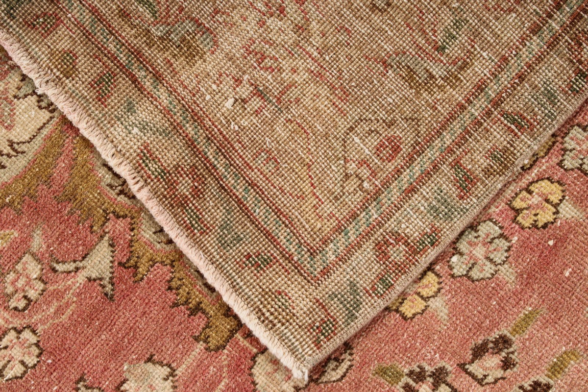7x9 Pink and Multicolor Turkish Overdyed Rug