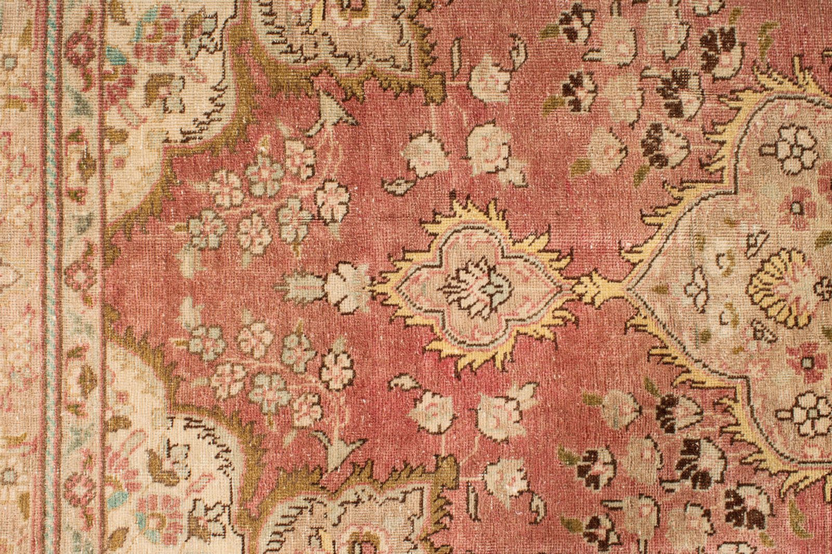 7x9 Pink and Multicolor Turkish Overdyed Rug