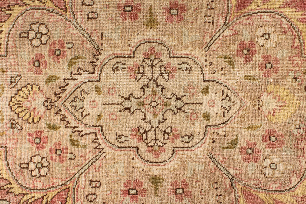 7x9 Pink and Multicolor Turkish Overdyed Rug