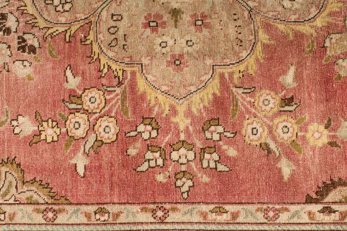 7x9 Pink and Multicolor Turkish Overdyed Rug