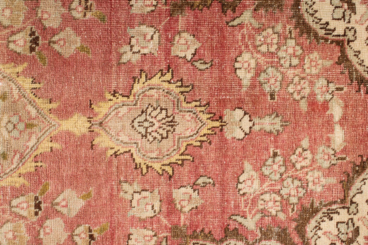 7x9 Pink and Multicolor Turkish Overdyed Rug