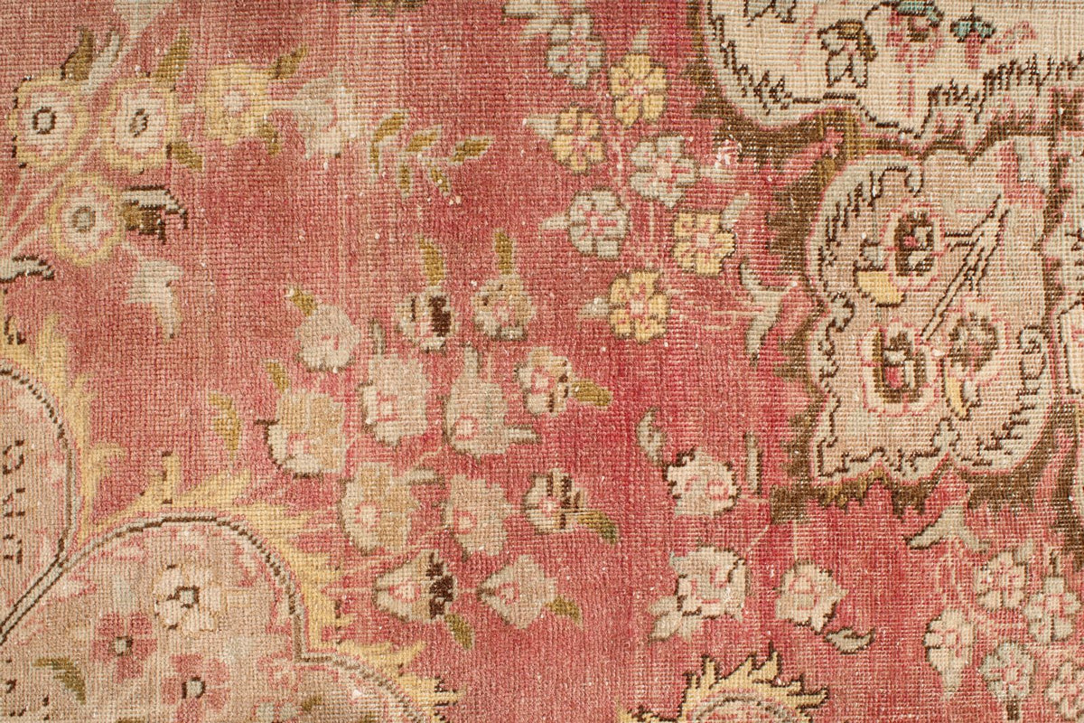 7x9 Pink and Multicolor Turkish Overdyed Rug