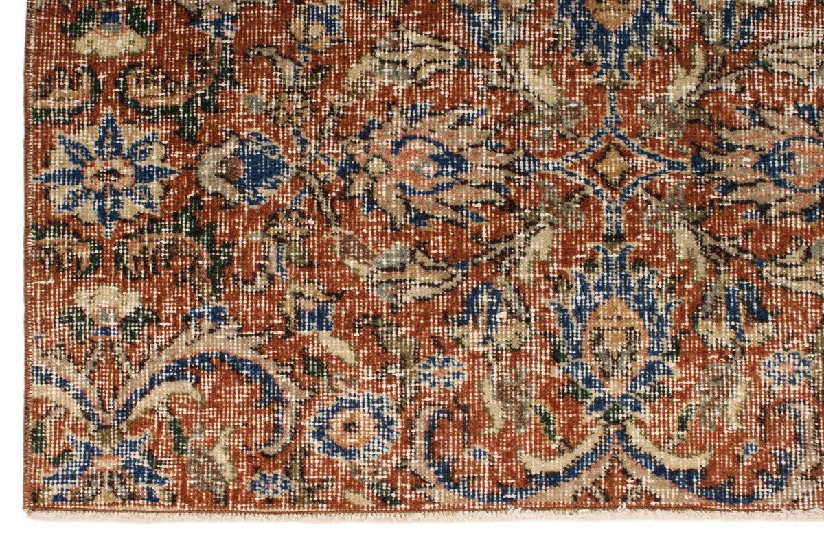 7x9 Brown and Multicolor Anatolian Turkish Tribal Rug