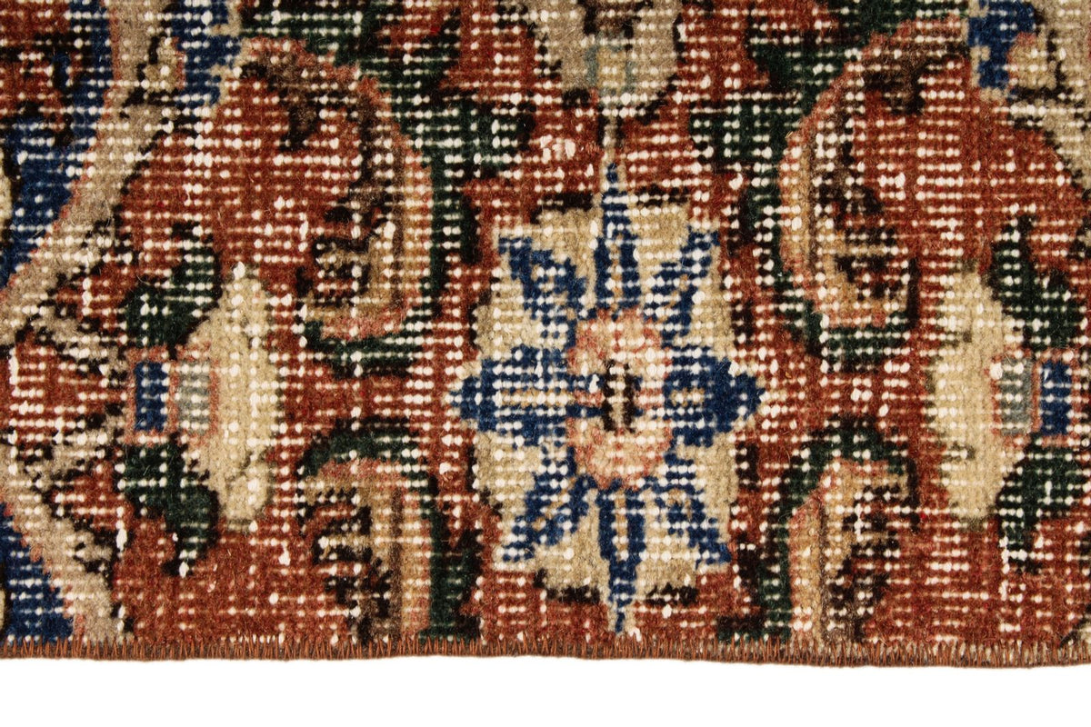 7x9 Brown and Multicolor Anatolian Turkish Tribal Rug