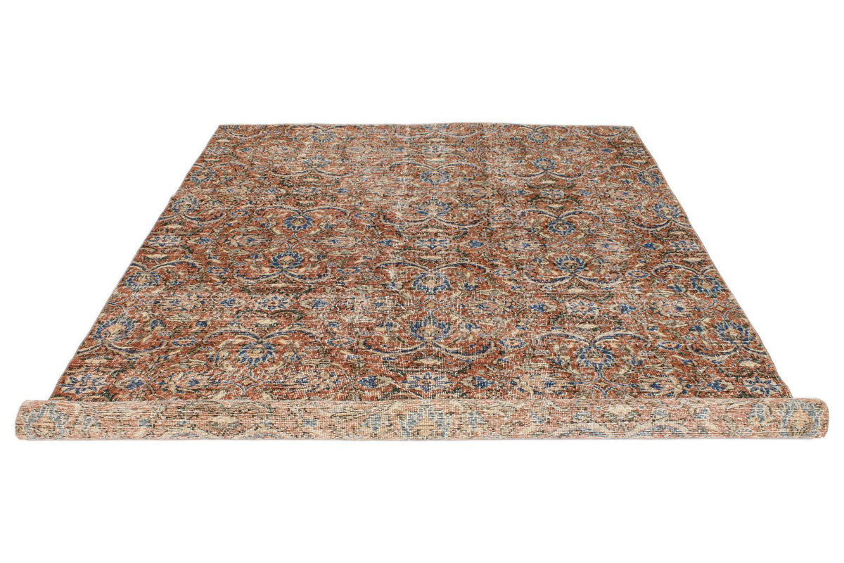 7x9 Brown and Multicolor Anatolian Turkish Tribal Rug
