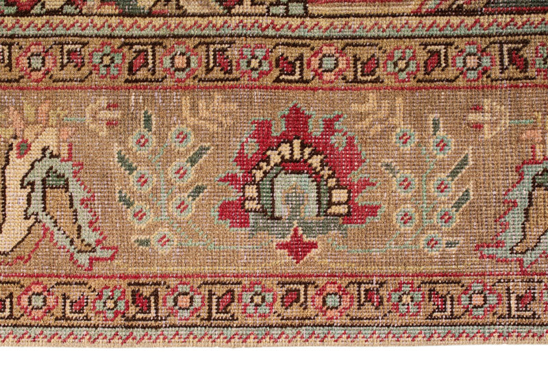 7x10 Pink and Multicolor Turkish Overdyed Rug