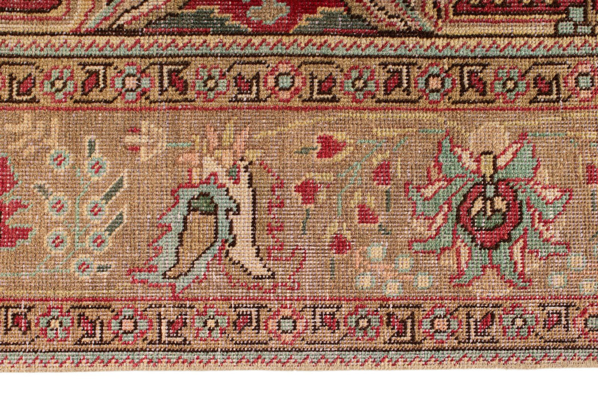 7x10 Pink and Multicolor Turkish Overdyed Rug