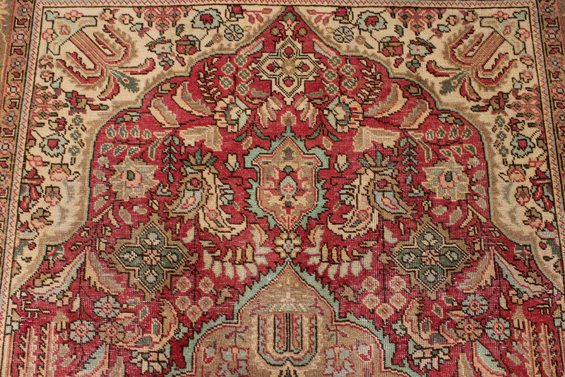 7x10 Pink and Multicolor Turkish Overdyed Rug