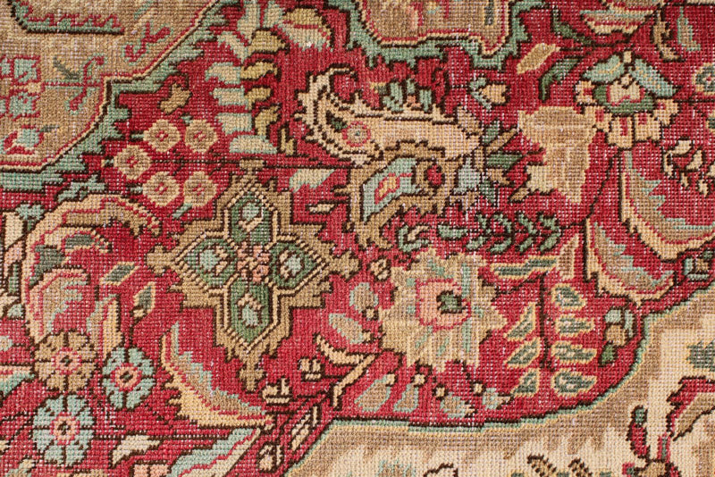 7x10 Pink and Multicolor Turkish Overdyed Rug