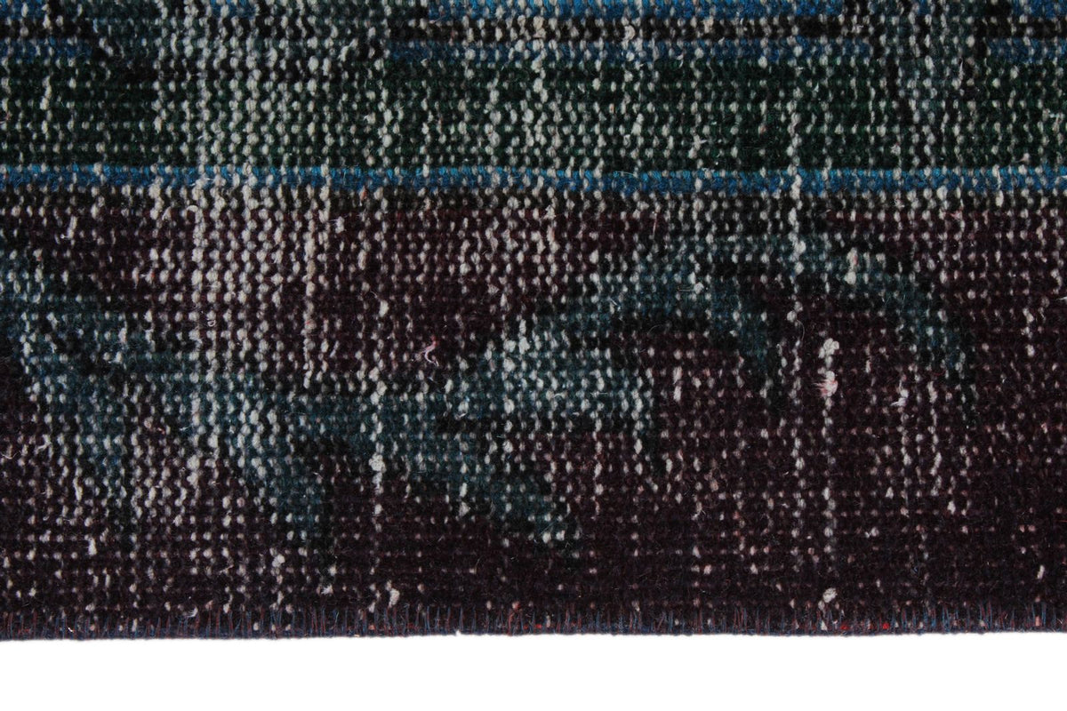 7x10 Dark Purple and Navy Turkish Overdyed Rug