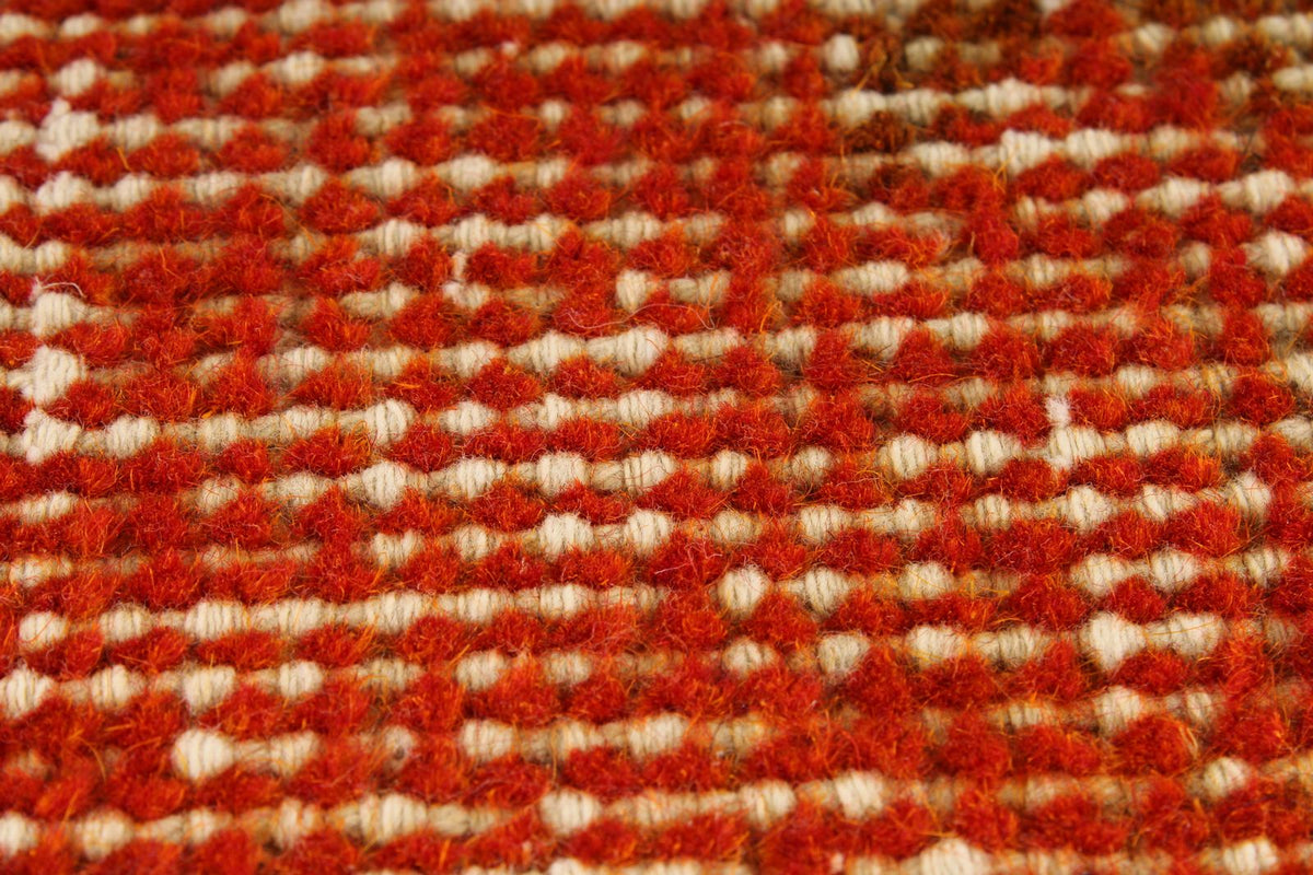 6x11 Orange and Beige Turkish Overdyed Rug