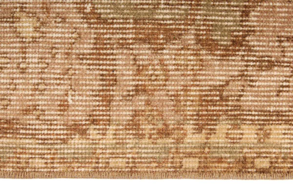 6x9 Ivory and Multicolor Turkish Overdyed Rug