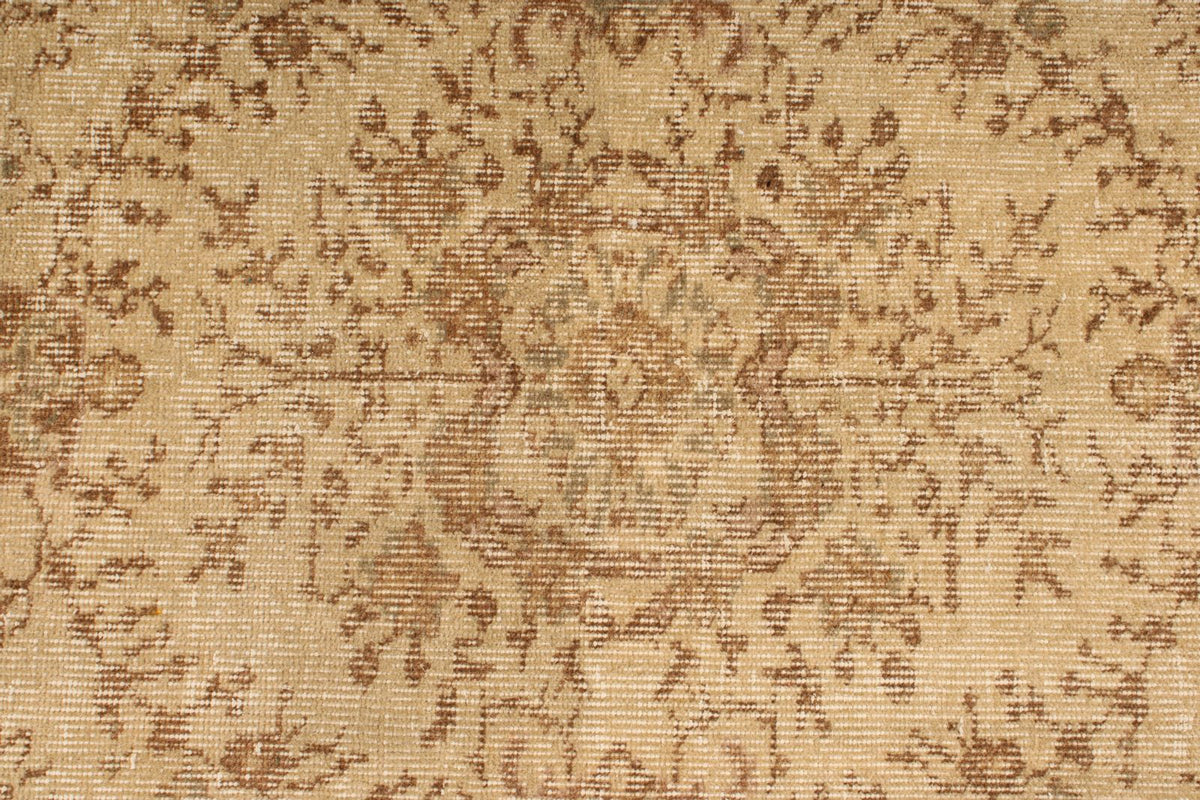6x9 Ivory and Multicolor Turkish Overdyed Rug