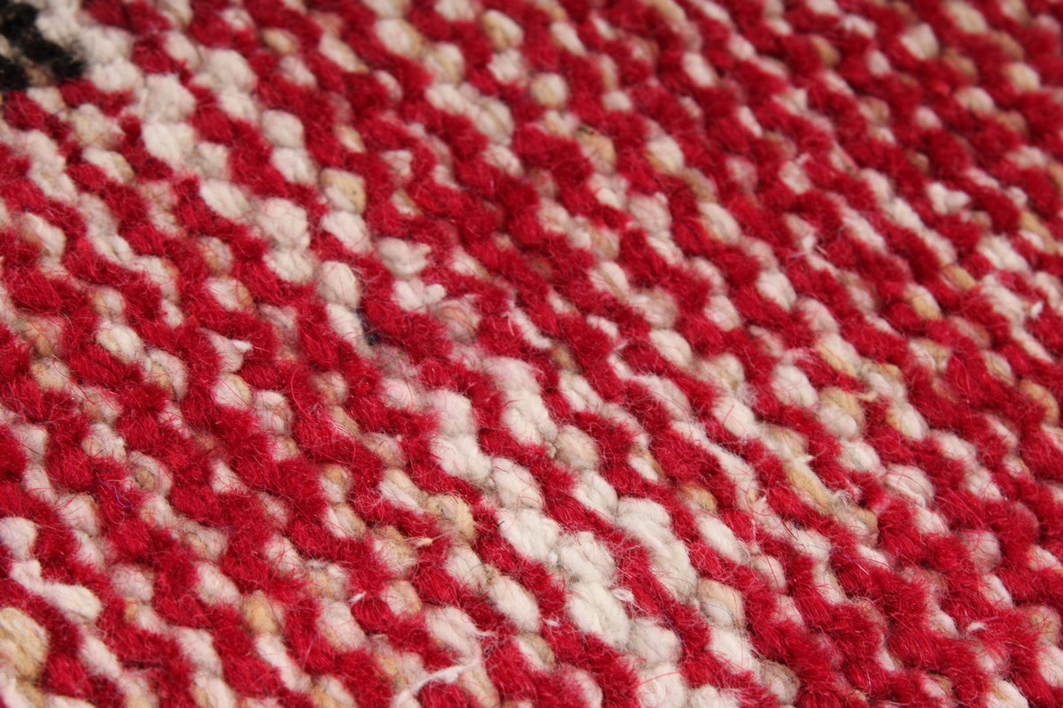 5x8 Red and Navy Turkish Overdyed Rug