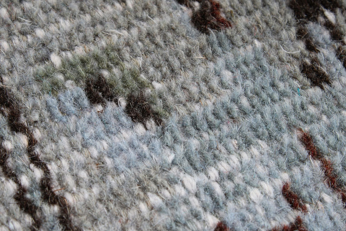 5x9 Blue and Multicolor Turkish Overdyed Rug