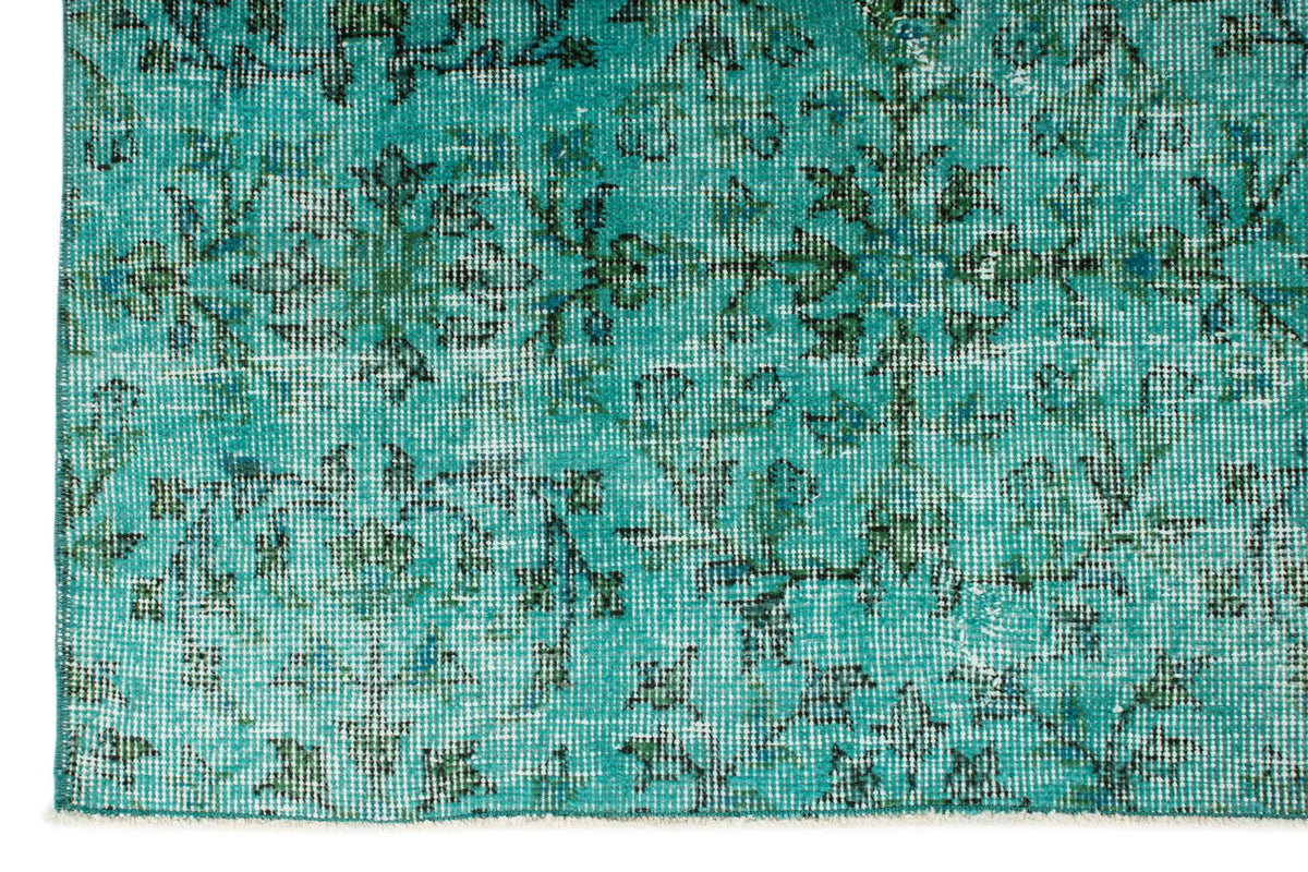 5x8 Turquoıse and Black Anatolian Turkish Tribal Rug