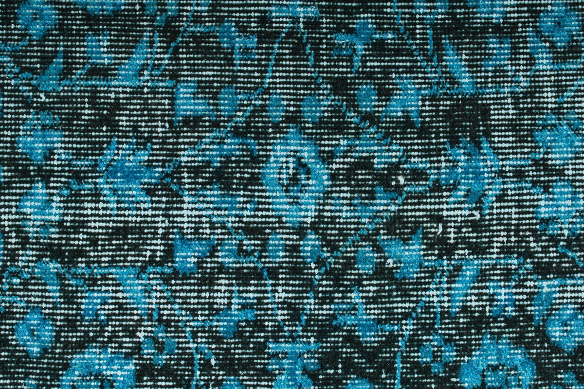 5x9 Blue and Black Anatolian Turkish Tribal Rug
