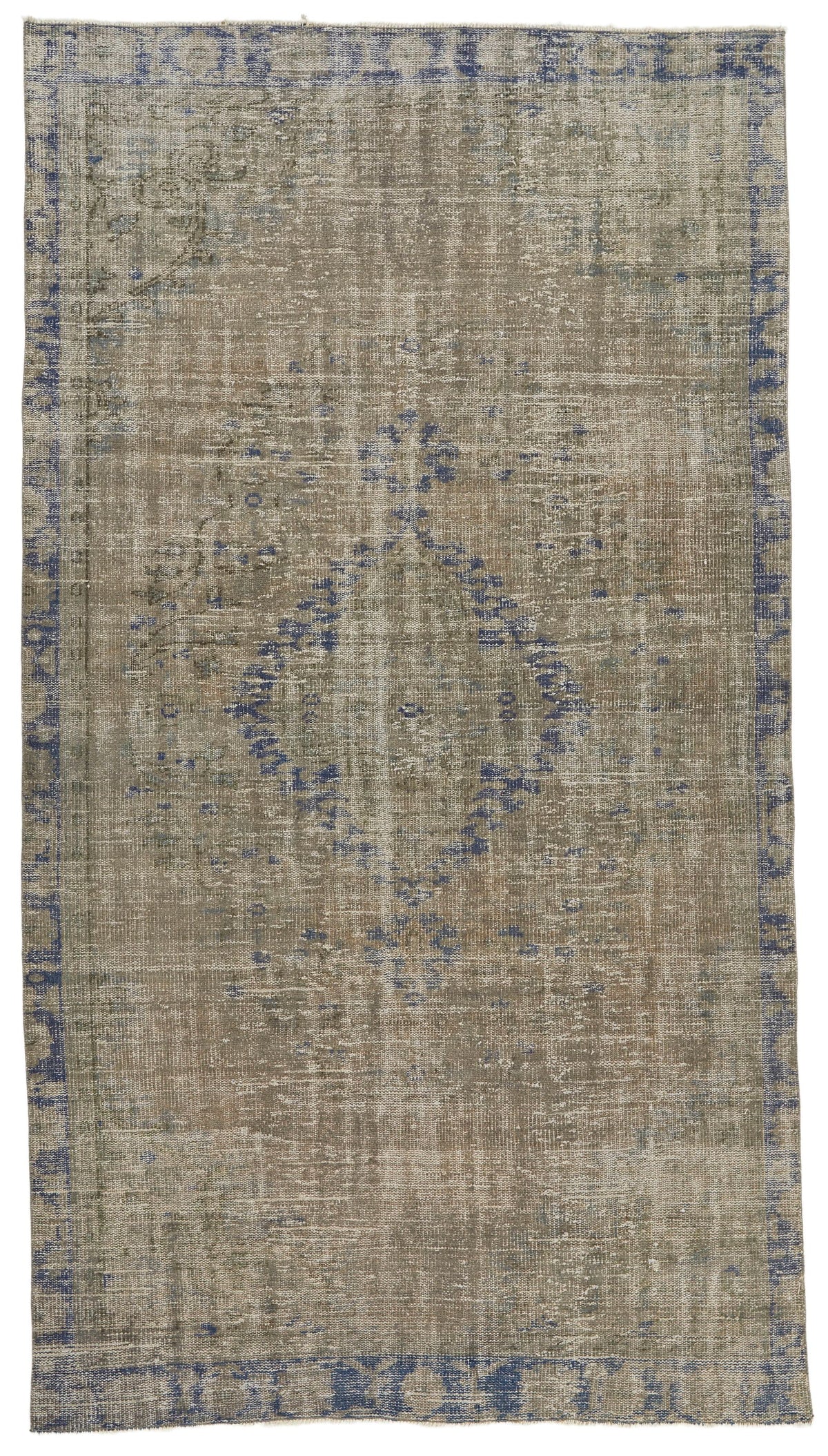 5x10 Brown and Purple Anatolian Turkish Tribal Rug