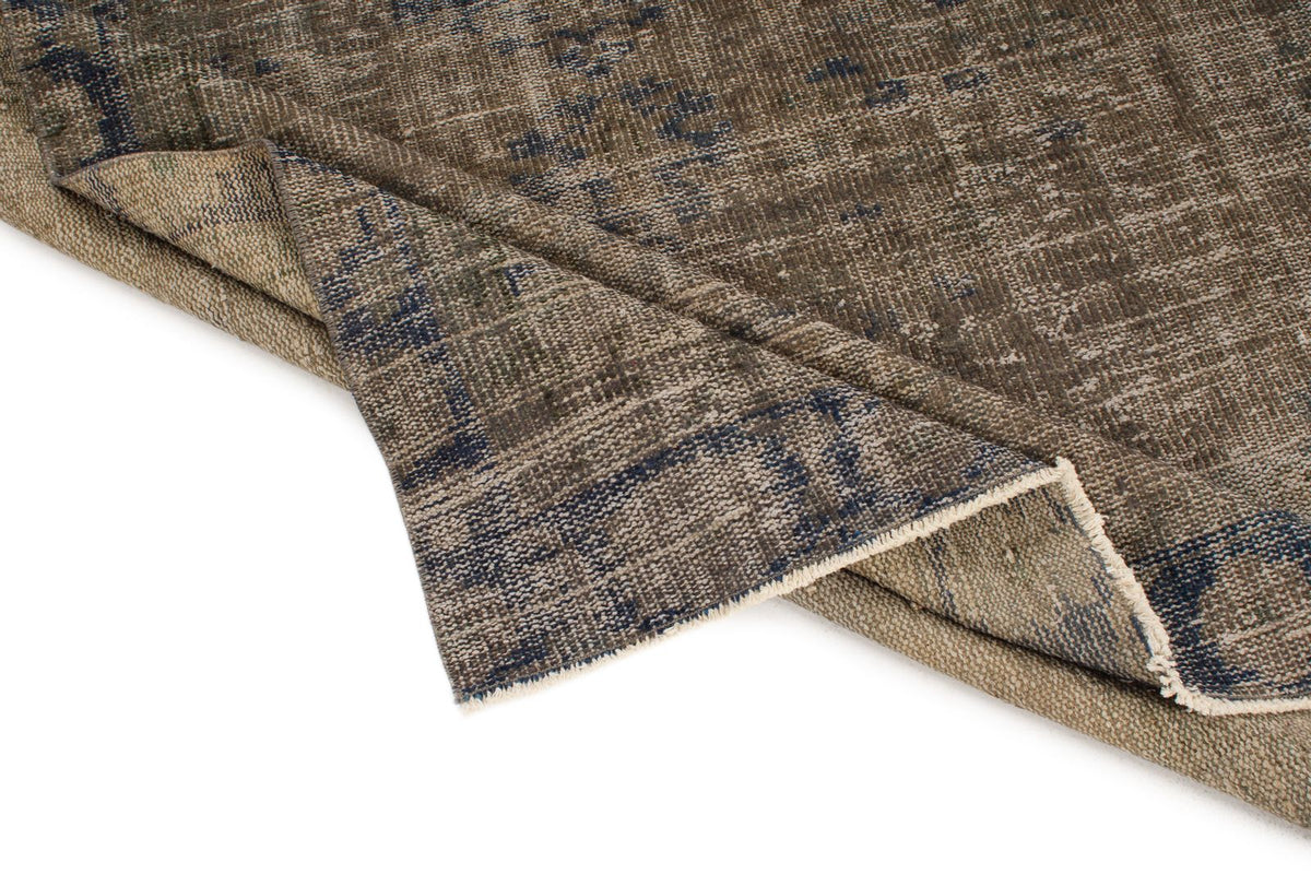 5x10 Brown and Purple Anatolian Turkish Tribal Rug