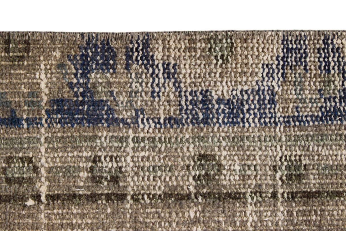 5x10 Brown and Purple Anatolian Turkish Tribal Rug