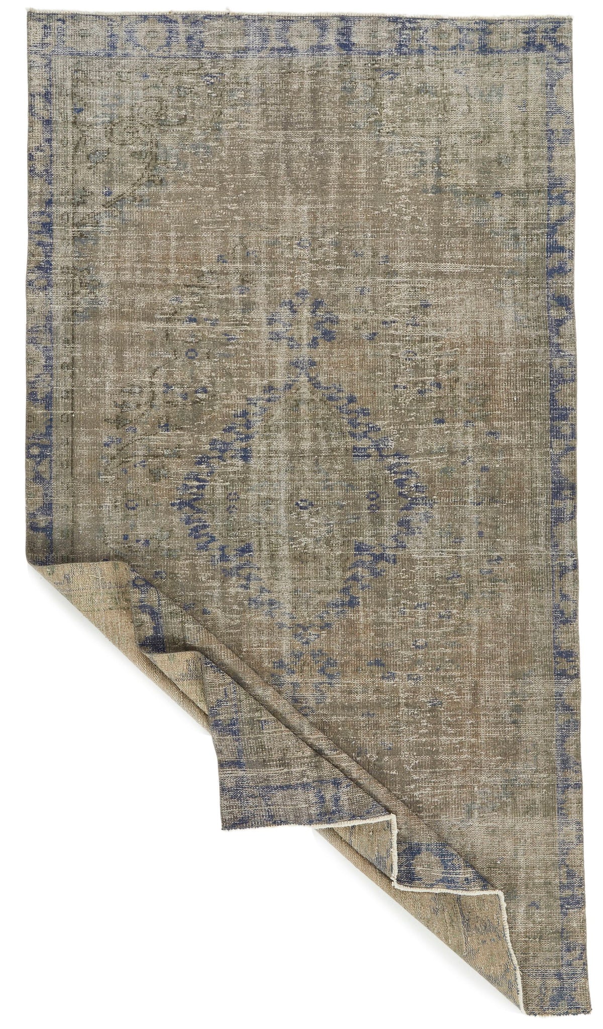 5x10 Brown and Purple Anatolian Turkish Tribal Rug