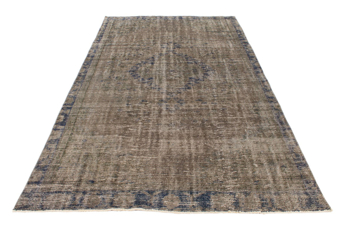 5x10 Brown and Purple Anatolian Turkish Tribal Rug