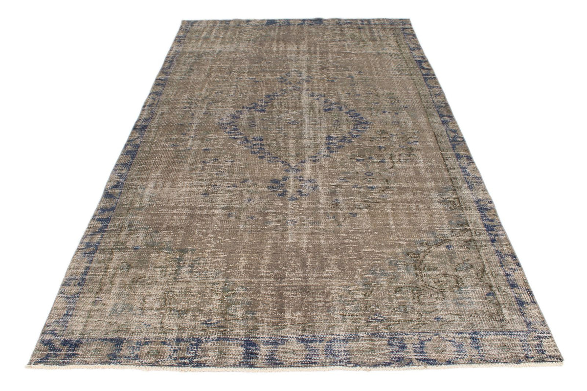 5x10 Brown and Purple Anatolian Turkish Tribal Rug