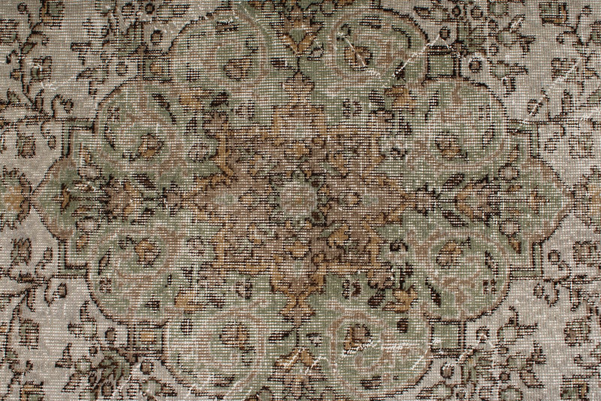 5x9 Brown and Gray Turkish Overdyed Rug