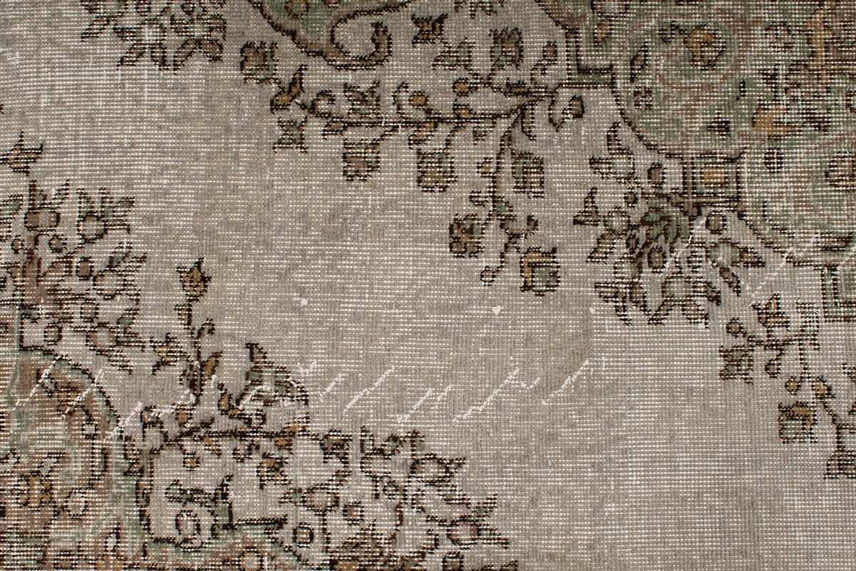 5x9 Brown and Gray Turkish Overdyed Rug