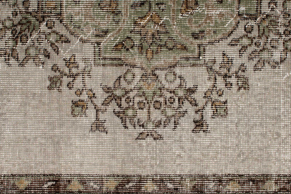 5x9 Brown and Gray Turkish Overdyed Rug