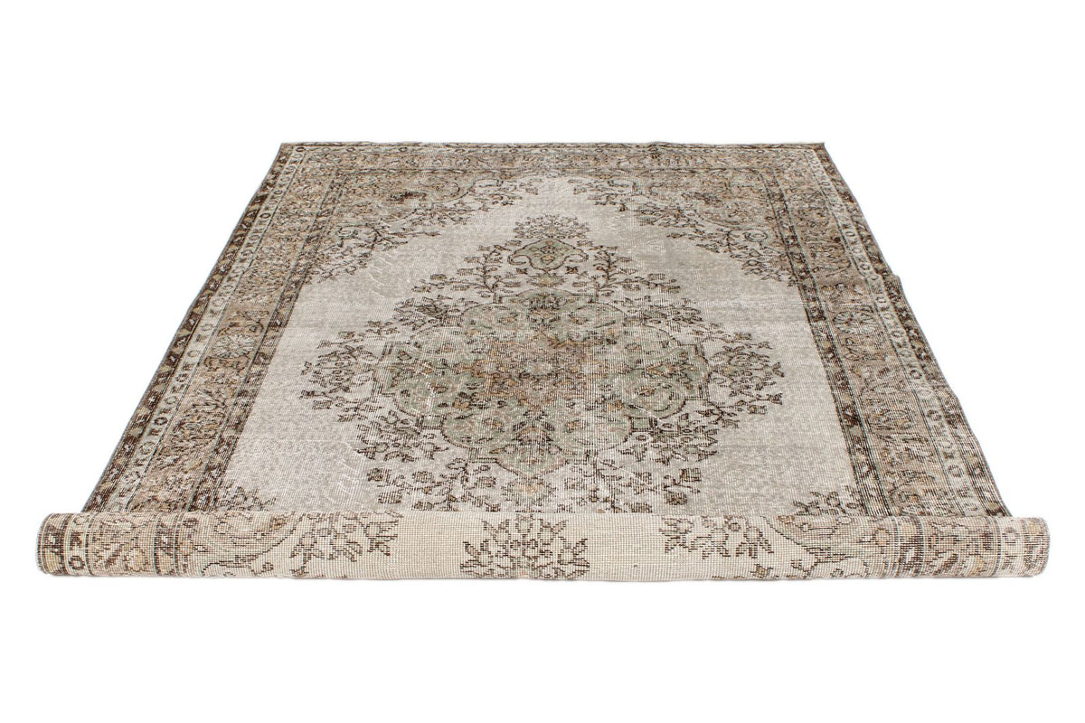 5x9 Brown and Gray Turkish Overdyed Rug