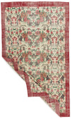 5x9 Ivory and Red Anatolian Turkish Tribal Rug