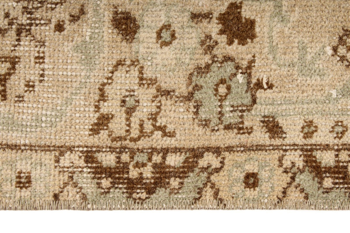 5x9 Ivory and Beige Anatolian Turkish Tribal Rug