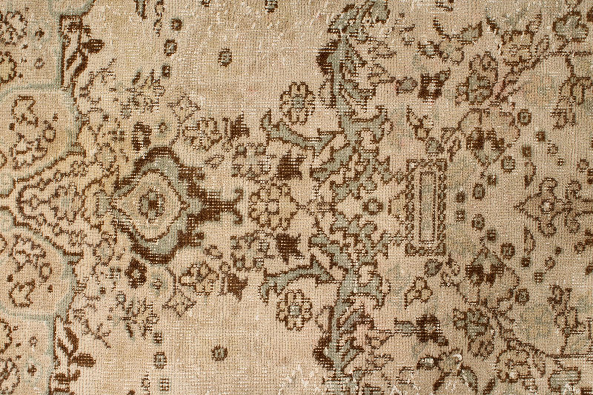 5x9 Ivory and Beige Anatolian Turkish Tribal Rug