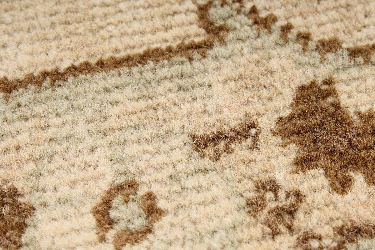 5x9 Ivory and Beige Anatolian Turkish Tribal Rug